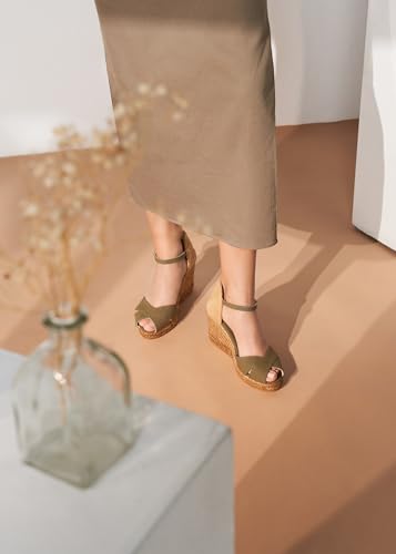 Image of VISCATA Aiguablava Canvas Wedges with Ankle Strap