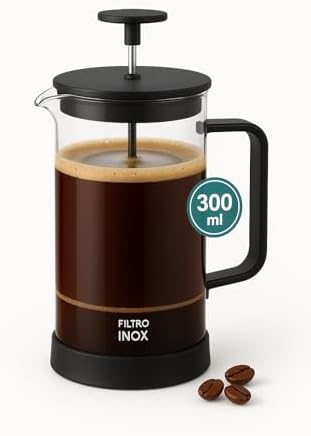 Cafeteira Prensa Francesa 300ml em Vidro – Filtro Inox – Para Caf...