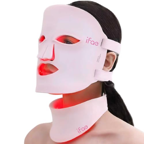Red Light Therapy Mask for Face and Neck, 7 Colors with NIR Led F...
