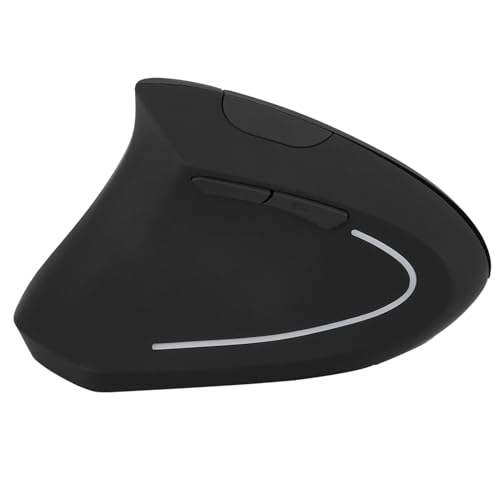Ratón óptico Inalámbrico para Zurdos con Luces de Colores para PC, Ordenador Portátil, Ratón Vertical Ergonómico para Usuarios Zurdos, 6 Botones Programables, Inalámbrico de 2,4 GHz para