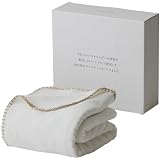 AQUA (アクア) タオルケット yucuss コットン ガーゼとタオルのリバーシブルケット 夏用 シングル 140×190 ホワイト ブランケット コットン ガーゼ パイル さらさら ふわふわ 綿100% 吸汗 吸湿 通気 21150115