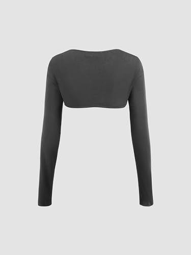 Image of CIDER Women's Shrugs Bolero Long Sleeve Open Front Workout Crop Tops Cardigans