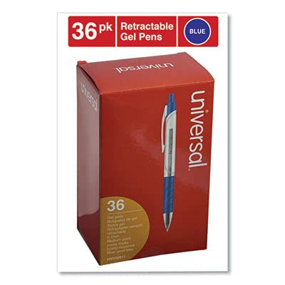 Bolígrafo de gel retráctil Universal comfort grip azul x36 miniatura 3