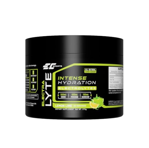 EC Sports ElectraLyte - Electrolytes Powder Supplement - Zero Sugar Electrolytes Drink Mix for Mineral Hydration - Real Fruit Extracts & Premium Electrolyte Powder - 50 Servings