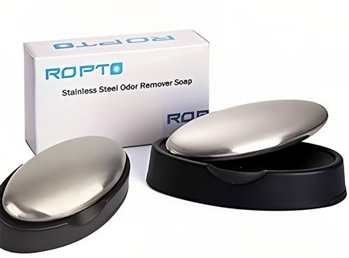 2 Packs Stainless Steel Soap Hand Odor Remover Bar Eliminating Smells Like Onion Garlic Scents from...