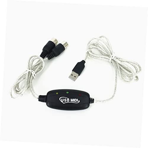 Midi to USB Keyboard Connection Cable Metal Fast Stable Transfer | Compatible with Most Computer Systems, 180x2cm Size, Packed, Metal Build for Keyboard Use
