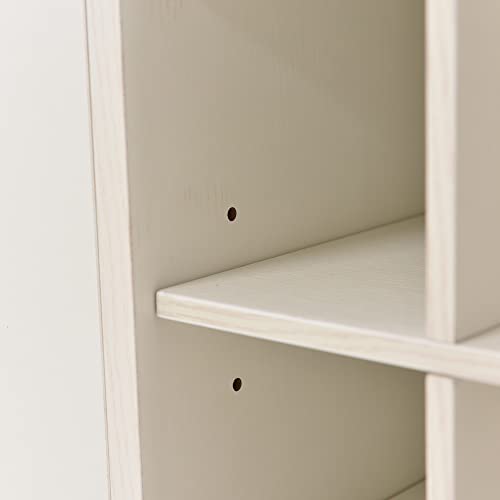 Knocbel 33.9In Console Table Buffet Sideboard With Double Doors, Removable Wine Bottle Holder, Open Compartment And Stemware Rack, Living Room Dining Room Cabinet, 120Lbs Weight Capacity (White) #TOP7