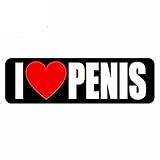 A/X 13cmx4.1cm Für ich Liebe Penis Autoaufkleber Vinyl Material Decal Scratch