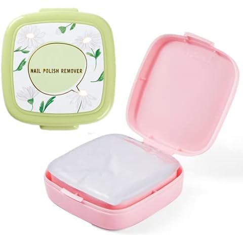 Nail Varnish Remover Pads in Box,Travel portable Nail Varnish Remover Pads 80Pcs (strawberry and chamomile) Cover