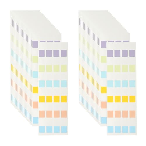 PATIKIL クリアインデックススティッキータブ 480個 小さな透明なスティッキーノートブックマークプランナー ステッカーページタブ 事務所ノートファイルフォルダー帳簿用 クラシック6色