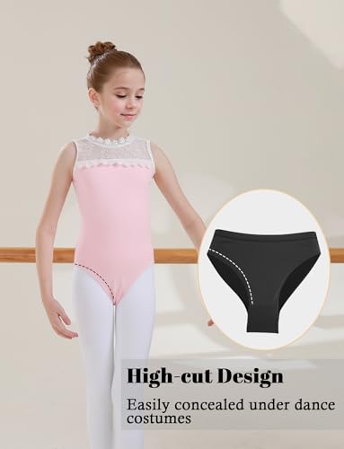 FEOYA Girls Dance Briefs Ballet Panties No Show Seamless 3 Pack High Cut Profession Ballerina Gymnastics Underwear2
