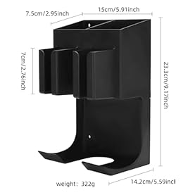 Alternative view of Barber Electric Clipper Rack Hair Shaver Holder Resist Heat Hair Cutting Machine Stand Wall-mounted Hairdressing Tools Storage Clipper Guard Holder Hair Clipper Guard Holder