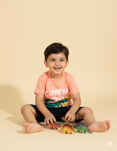 Image of Naavai Kids Cotton Boys And Girls T-shirts And Shorts Set Dress /Pack Of 3 / Baby Boys Set Dress /Boys Clothing Set Summer Combo Pack /Multicolor /Kids Boys Dress t-shirts
