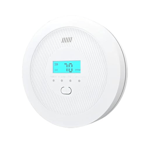 Wiby Rilevatore di Monossido di Carbonio CO a Batteria con 2 Stilo AA Incluse, Sensore Elettrochimico, Display LCD, 85 dB, EN 50291 – per Ambiente con Poco Ricircolo di Aria, 1 unità