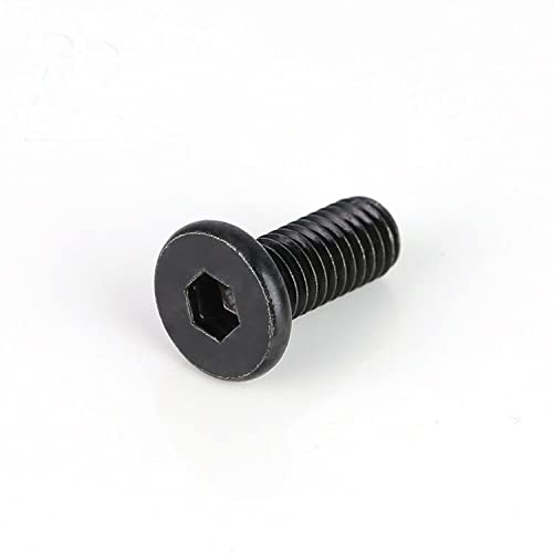 Image of Rely VP Industries (Pack of 25) M6 x 8 mm Black Allen Head Furniture Bolt | Hex Socket Furniture Screw Fastener for Crib, Bunk Bed & Cot | Barrel Nut Bolt High Tensile Alloy Steel Grade 10.9