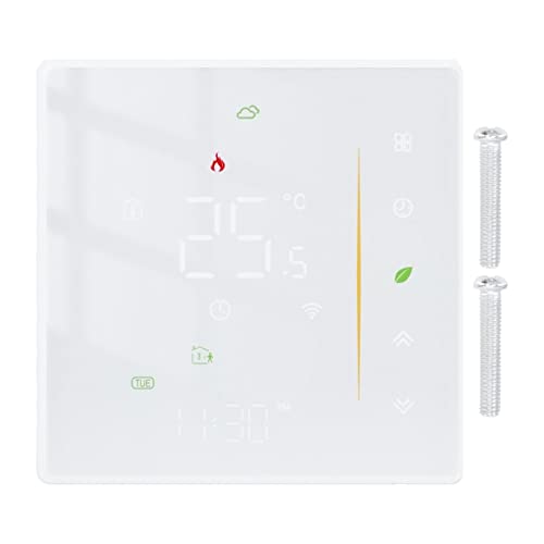 Smart Temperature Controller, White Mobile App Control Pc Abs Water Heating Thermostat Programmable For Bedroom #TOP5