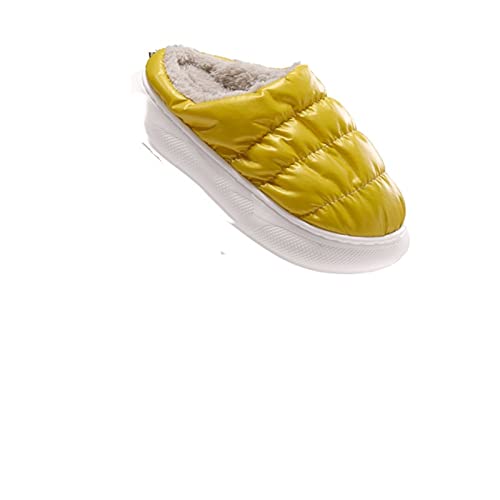 Pantoufles chaudes pour femmes chaussures plates en coton taille 46