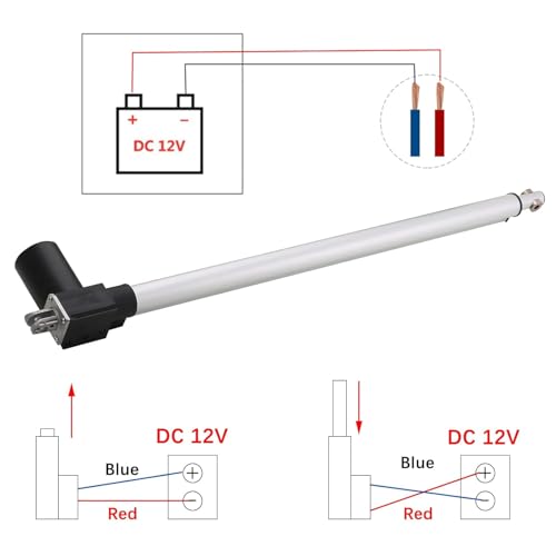 Linearantrieb DC 12V 6000N 200mm Linearmotor Linear Actuator Lineartechnik-Aktuatoren für Medizinische,Automobil, Elektrische Türöffner,Lifting Sofa (4mm/s)