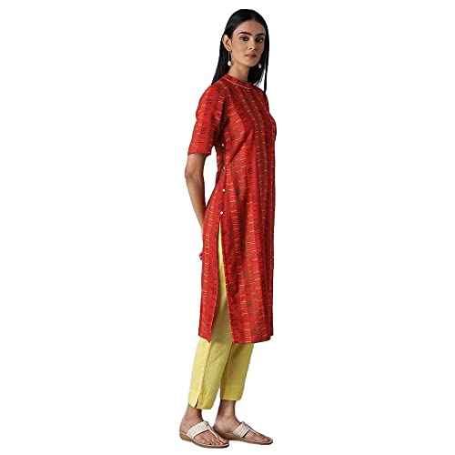 Image of Aurelia Women's Cotton Regular Fit Casual Kurta
