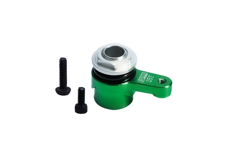 Aluminum 7075 25T Servo Horn with Built-in Spring for Losi 1/18 Mini LMT 4X4 Brushed Monster Truck RTR-LOS01026 Upgrade Parts - Green