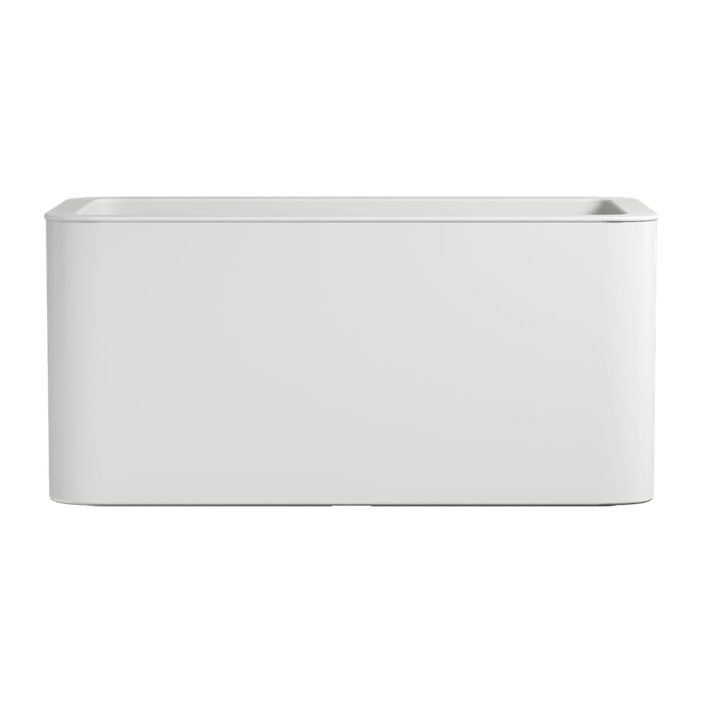FLORUS Jive Terrace 80cm - Planter for Indoor & Outdoor - 100% Recycled Plastic - L78 x W39 x H37.2 cm - White/White — image 1