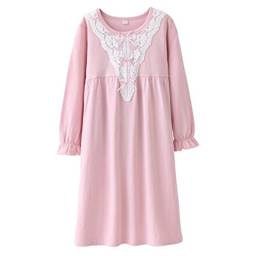 Girls' Princess Nightgowns Lace Dress 100% Cotton for 3-14 Years