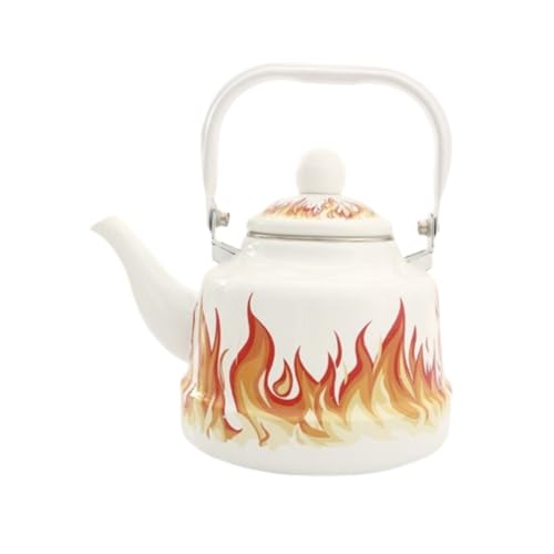 TAYOAエナメルケトル、エナメル、おしゃれ、かわいい、軽い、大容量、アウトドア、料理、お湯を沸かす、調理器具、家庭用、お茶ケトル、レトロ (22,2.5L)