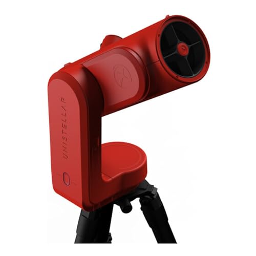 Image of Odyssey PRO - UNISTELLAR Smart Telescope (with Eyepiece), 85mm f /3.9 (320mm) Digital & Computerized, App-Controlled Motorized Alt-Az, Enhanced Vision, RAW /FITS Export, 64GB, 5h Battery (Red)