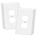 ENERLITES Duplex Receptacle Outlet Wall Plate, Jumbo Outlet Covers, Over-Size 1-Gang 5.5" x 3.5", Polycarbonate Thermoplastic, 8821O-W-10PCS, White (10 Pack)