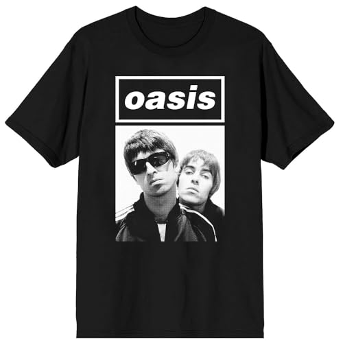 Rock Off Officially Licensed Products Oasis Noel and Liam Boxed Photo T Shirt XXL Black