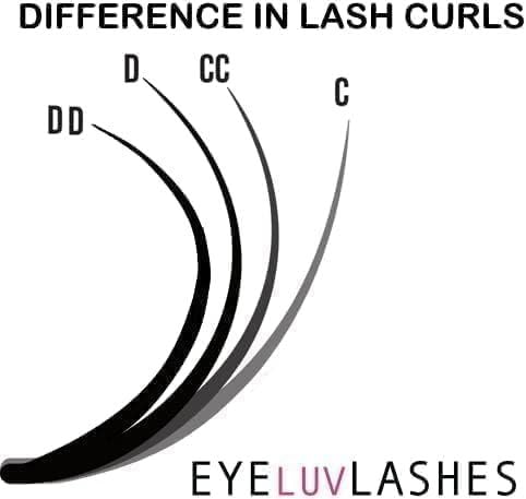 5D Promade Lash Fans D Curl 10mm Length 500 Individual Loose Fans premade Lash Fans 0.07 Pro made Lashes Individual Fans Eyelash Extensions Eyeluvlashes (D Curl 10mm Length) - Image 3