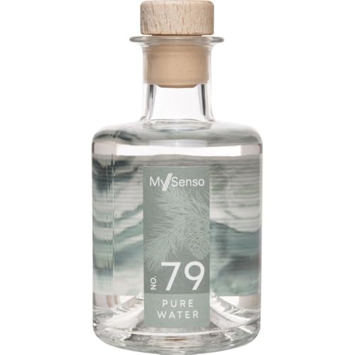 MySenso Ricarica 200ml Alpine - N°79 Pure Water- Diffusore a Bastoncini con Olio di Pino cembro Biologico - fragranza Alpina per casa e Ambiente - Profumo Fresco, Acquatico