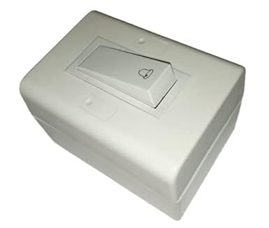 bell switch with box, door bell switch with box, modular, 6A, door bell switch for home, bell switch for home