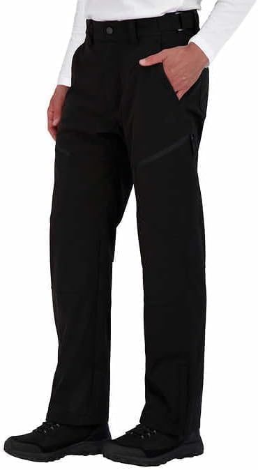 Gerry Men's Stretch Snow Pants, Waterproof, Fleece Lined, Adjustable Waist, Articulated Knees, Secure Zip Pockets, Black (Black, XX-Large)
