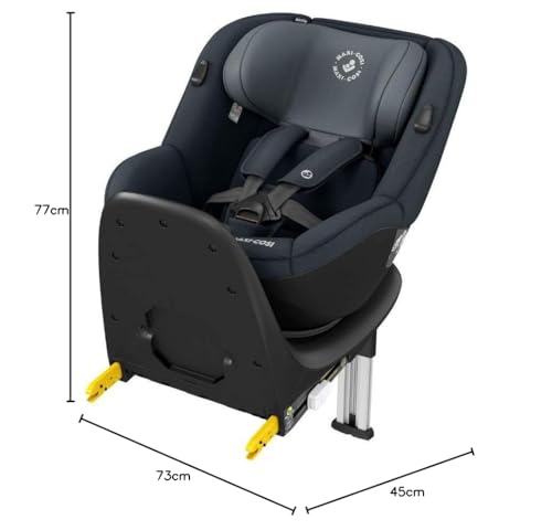 Maxi-Cosi Mica Up Silla de coche giratoria 360° Isofix, silla auto reclinable y contramarcha, desde 4 Meses aprox hasta 4 años, 61-105 cm, color Authentic Graphite