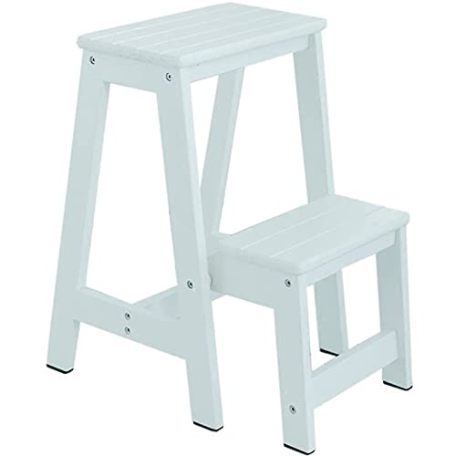 Escabeau 3 marches blanc multifonctionnel et compact