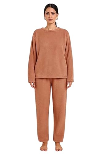 Image of KOTTY Women's Winter Coral Tracksuit - Cozy Two-Piece Coord Set for Stylish Comfort, Warmth, and Relaxed Winter Lounging