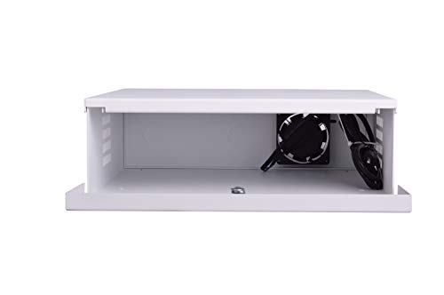 Kenuco White Heavy Duty 16 Gauge Steel Dvr Security Lockbox With Fan (Wh 18'' X 18'' X 5'') #TOP2
