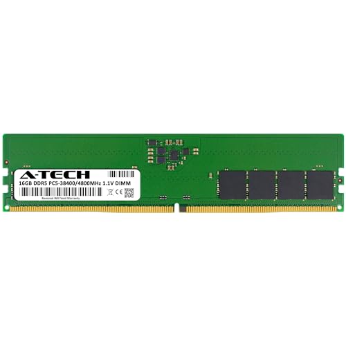Image of A-Tech 16GB DDR5 4800MHz PC5-38400 CL40 UDIMM 1.1V Non-ECC Unbuffered DIMM 288-Pin Desktop PC /Computer RAM Memory Upgrade Module