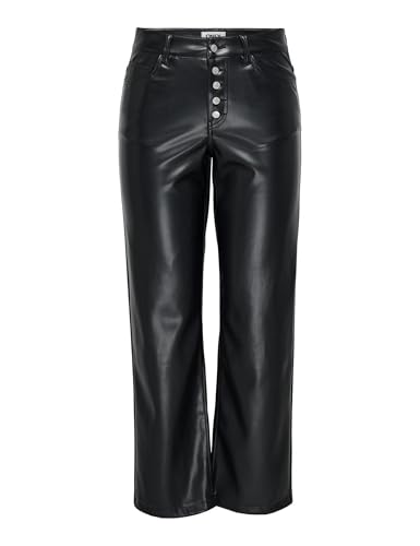 ONLY Onlsmooth pantalon similicuir taille haute idéal pour le bureau