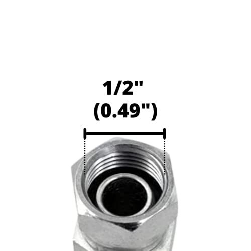 Image of (10-Pack) NPTF Male x NPSM Female Swivel Steel Pipe Fitting 1404 (1 /4 inch NPTF Male x 1 /4 inch NPSM Female)