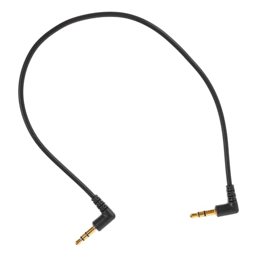 HOMOCONO Cable de Audio Auxiliar Doble Ángulo de 3,5 Mm para Equipos de Audio en Coches y Computadoras, Diseño Portátil y Cobre Esmaltado