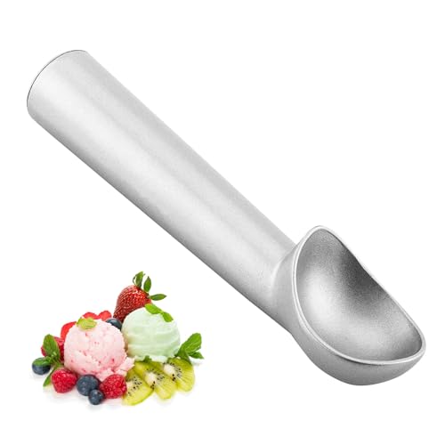 YCLFHOO Sliver Ice Cream Scoop,Aluminum Ice Cream Scooper,7 Inches One-Piece Design,Non-Stick ice Cream Scoop for Fruit/Mashed Potato/Scooping Ice Cream