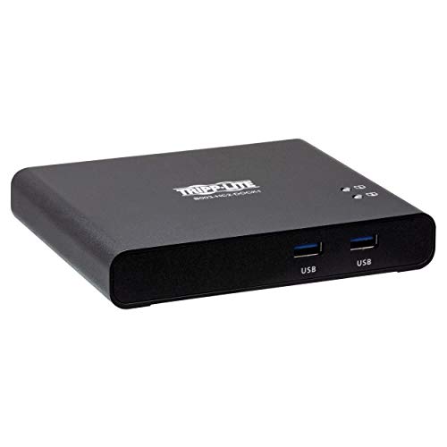 Image of Tripp Lite 2 Port USB-C KVM Dock, Dual Port USB C KVM Docking Station, 4K HDMI, USB 3.2 Gen 1, USB A Hub, Remote Selector, 85W PD Charging, Black (B003-HC2-DOCK1)
