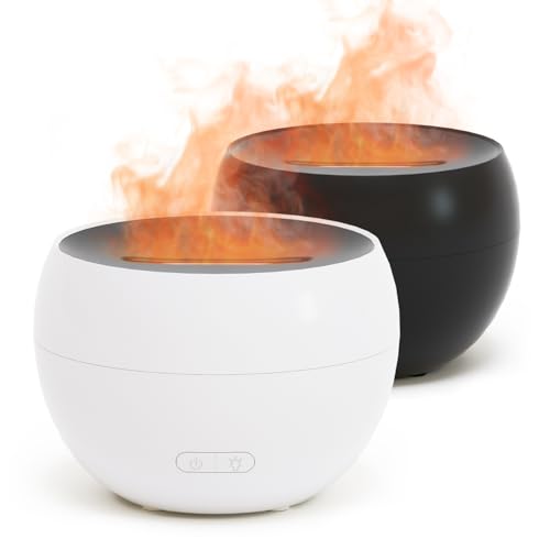 SALKING Aroma Diffuser Flammeneffekt, Aromatherapie Diffusor für ätherische Öle, Raumbefeuchter Elektrisch Duftlampe, Warmes Licht Diffusor...