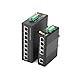 5/8-Port Industrial POE Switch 100/1000Mbps DIN Rail, and Play,for Automation and Surveillance System(100M 5 Ports)