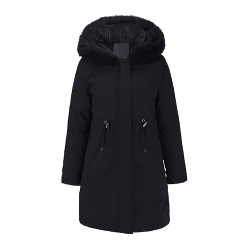 Generisch Black Friday Sale Winterjacke Damen Warm Lang Steppmantel Winter Mantel Steppjacke Parka Mit Kapuze Outdoorjacke Wintermantel Übergangsjacke Elegante Artikel Unter 1 Euro
