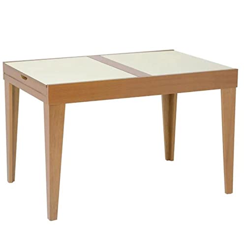 Mesa de Jantar Extensível Tampo Vidro/MDF 120x80cm Paris