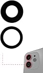 Nufix 2 Sets Back Camera Lens Replacement for iPhone 12 with Adhesive