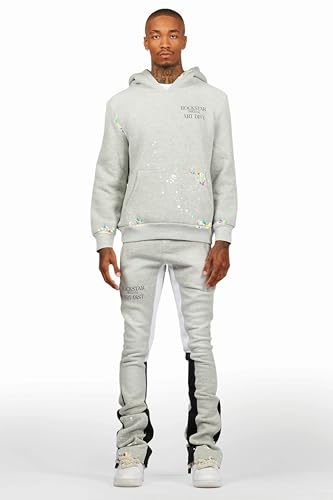 Men's Rockstar Art Dist. Hoodie/Stacked Flare Set2